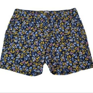 GAP 10 City Shorts Blue & Mustard Floral